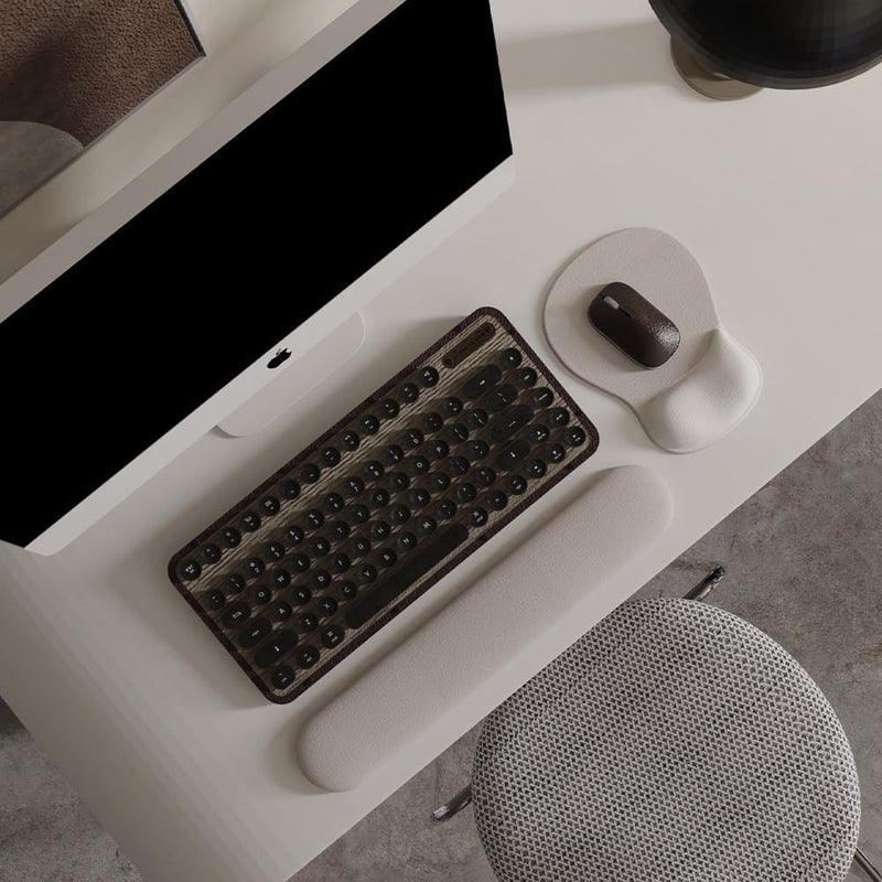 DemonChest ErgoComfort Gel Wrist Rest Mouse Pad-Ergonomic Office Mousepad with Wrist Support-Non-Slip, Design Desk Accessories Mat for Home&Game Decor (03Silver Surge) - Image 2